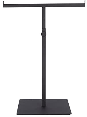 Polmart Countertop Adjustable Display Stand Stand for Purses/Handbags, Wreaths, Wigs, Hats and Crafts (T-Stand, Black)