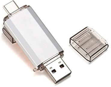 USB Stick 64 GB, Metal USB 3.0 Flash Drive, Waterproof and Dustproof USB Flash Drive 64G Type C Flash Drive, Mini Memory Stick, for PC, Laptop, Computer, Type C Mobile Phone