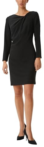 COMMA Crêpe-Kleid mit Knotendetail
