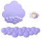 ATTACK SHARK Cloud Wrist Rest & Mouse Pad with Coaster,Ergonomic Keyboard Wrist Support and Mouse Mat,Improved Posture,Pain Relief,Anti-Slip Base,Ultra-Soft Comfortable for Gaming/Typing-Purple