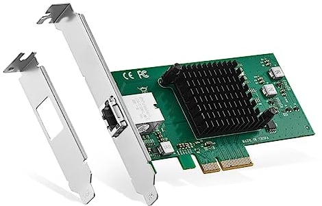 Binardat AQUANTIA AQC107 - Adattatore di rete Ethernet PCIe 10G, controller LAN con chip 10G/5G/2.5G/1G/100Mbps, scheda NIC RJ45, supporto PXE per Windows/Linux