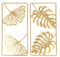 QANYEGN Metall Ginkgoblatt Dekoration, Ginkgoblatt Wanddekoration, Wanddeko Ginkgo Blätter für Wohnzimmer Schlafzimmer BüroWand