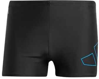 adidas Herren Big Bars Swim Boxers, Black/Bright Royal, L