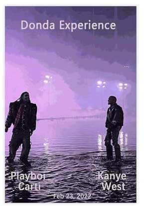 Playboi Carti & Kanye West Poster Yeezus Rapper Poster Donda Musik Cover Leinwand Poster Schlafzimmer Dekor Sport Landschaft Büro Zimmer Dekor Geschenk Unrahmen-Stil 50 x 75 cm