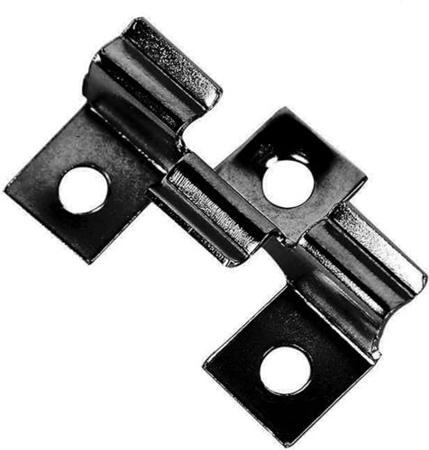 Lot de 100 clips WPC en acier inoxydable - Clips de fixation pour lames de terrasse composite - Pour montage de lames de terrasse (noir - 10,3 mm)