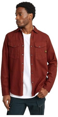 G-STAR Para Hombre Camisa Dakota Slim, Rojo (Dry Red GD D25223-D454-B782), S