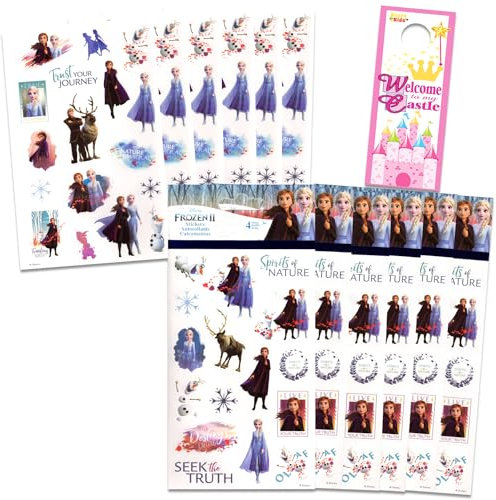 Disney Die Eiskönigin Partygeschenke für Jungen und Mädchen, 12 Stück, Frozen-Aufkleberbögen für Kindergeburtstag, Partytüten | Frozen Elsa und Anna Partyzubehör