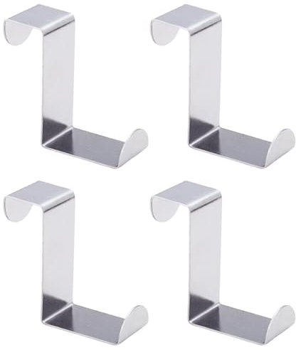 4 Pezzi Ganci per Porta Acciaio Inossidabile Ganci da Doccia In Acciaio Inox da Appendere Alla Parete Senza Forature Ganci per Doccia in Vetro Ganci Porta Appendiabiti da Porta