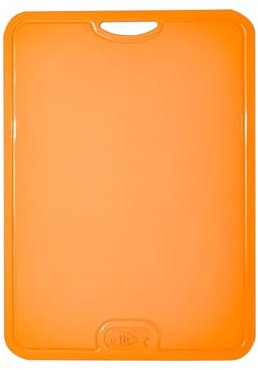 Schneidebrett, Küchenbrett, Cutting Board für die Küche, mit Auslaufschutz, Spülmaschinenfest, Umweltfreundliches Material, Rutschfest(Orange,Small)