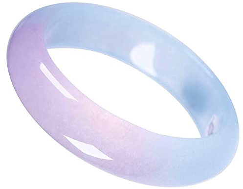 QTYQWC Veilchen-Jade-Armreif für Frauen, natürlicher Lavendel, hellvioletter Achat-Jade-Armreif im chinesischen Stil (Größe: 60 mm)
