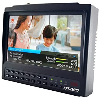 Buscador de satélites, KPT-736H DVB-S2 Buscador satelital completo Hd Satélite digital TELEVISOR Medidor del Finder del Receptor MPEG-4 HD DVB-S2 + HEVC H2.65 4K Descubridor, Cómodo de llevar