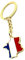 SNS Components Porte-clés en métal émaillé avec carte de France France Europe Europe Europe Or, multicolore, taille unique