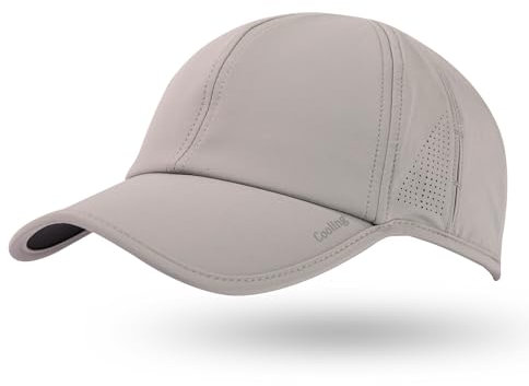 TOP-EX L/XL/XXL Atmungsaktivem Baseball Cap Herren Damen UV-Schutz Sommer Kappe Sonnenhut Basecap Running Cap Sports Golf Cap mit Sonnenbrillenhalter Faltbar Grau XL