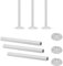 3Pcs Radiator Pipe Covers White and 3PCS Pipe Collars, Radiator Cover White, Radiator Pipe Covers 15mm x 200mm White Easy to Clean Heating Pipe Decoration Cover Ugly Faucet Pipe Circular Cooling Pipe