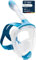 CRESSI Java Full Face Mask Clear/Blue S/M-Vollgesichts Schnorchelmaske, Ultraklare Antibeschlaglinse, 100 % Silikon, Schnorchel Trocken mit Sicherheitsventilen, Transparent/Blau, S/M
