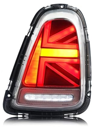 Auto Rückleuchten für Mini Cooper R56 R57 R58 R59 2007-2010, Links und Rechts Rücklicht Rückleuchte LED-Heckleuchte Wasserdicht Signal Nebel Licht Zubehör,B/Right