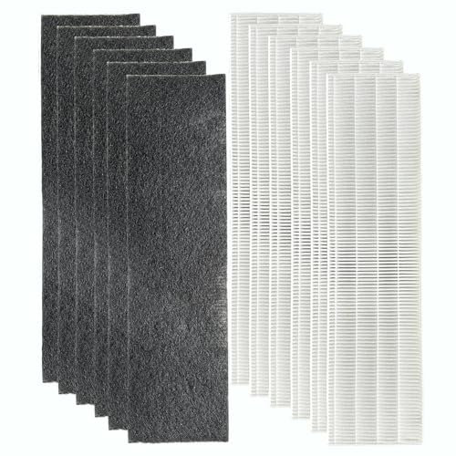 LSGTT 6+6 Pack Enhanced Aera-Max 100 True H13 HEPA Carbon Pre Filters Replacement for Compatible with Fellowes Aera-Max Air Purifiers 90 100 DX5 & DB5 9287001 9324001