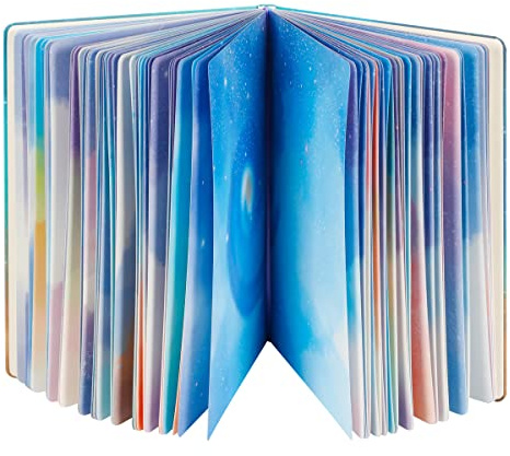 siixu Weltraum-Design-Notizbuch zum Schreiben, verziertes B5-Journal mit 160 leeren bunten Seiten, einzigartiges Galaxie-Design auf jeder farbigen Seite, großformatig, Hardcover, unliniert