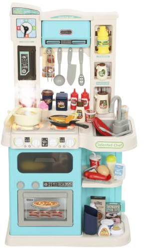 AIYAPLAY Kinderküche Ofen Spüle Licht-und Soundfunktion 3-6 Jahren Grün | Zubehör, Spielküche, Spielzeugküche, Puppenküche, Spielset, Spielzeug, Geschenk für Kinder Mädchen Jungen