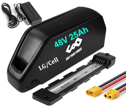 UnitPackPower Ebike Akku 36V 48V 52V 25Ah 20Ah für Bafang Mittelmotor-Kit für Vorder- und Hinterrad 500W 750W 1000W 1500W 2000W -Lithium Ion Batterien