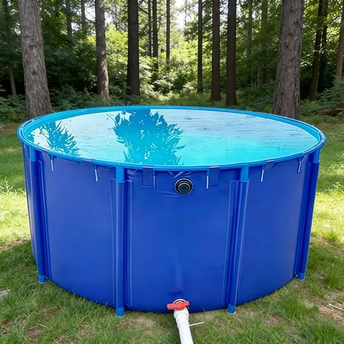 Piscina Fuori Terra Rotonda per Esterni, Struttura in Acciaio Resistente, Piscina da Cortile Non Gonfiabile di Facile Installazione, 4,88 m x 66 cm