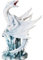 10.5 Inch White Ice Dragon on Crystal Mythological Statue Figurine by PTC
