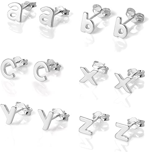 Sterlingsilber Alphabet Einzel Buchstabe V Ohrstecker