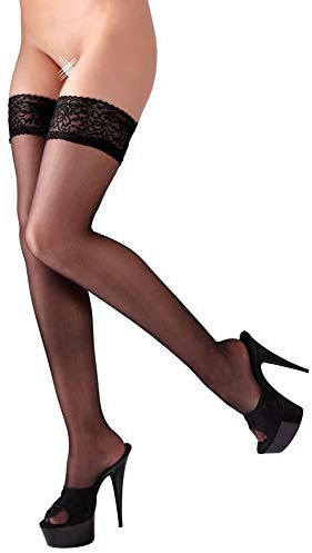 Cottelli Collection Halterlose Strümpfe schwarz 1