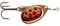 Spinner aglia cuillère de pêche decoree à pois taille 3–spinner cuivre/rouge