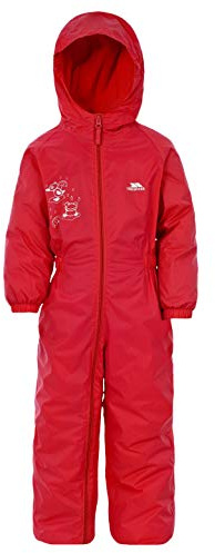 Trespass Waterproof Drip Drop Kids' Outdoor Rain Suit available in Signal Red - Size 18/24