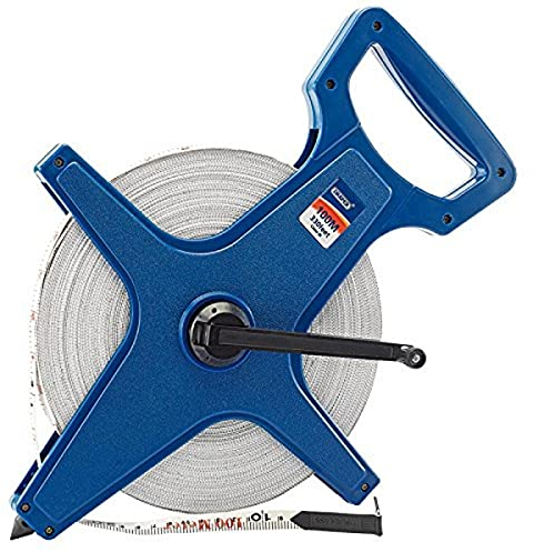 Draper 51091 Metro a Nastro in Fibra di Vetro per Agrimensore, 100 M/330', Blu