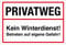 WANDKINGS Hinweisschild - Privatweg! Kein Winterdienst! - stabile Aluminium Verbundplatte - Wähle eine Größe - 30x20 cm