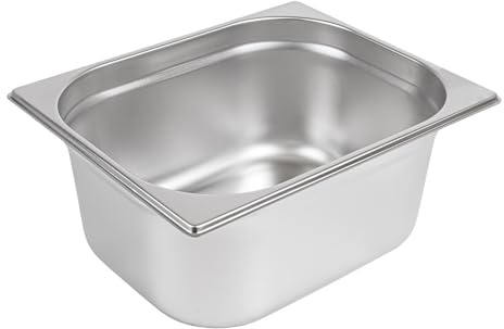 Vaschetta Gastronorm 1/2-8,4 L. 32,5X26,5X15 Cm Argento Acciaio Inox - 1 Unità