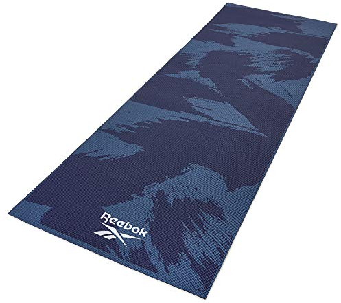 Reebok Yoga Mat-4mm-Brush Strokes Yogamatte, blau, 4mm