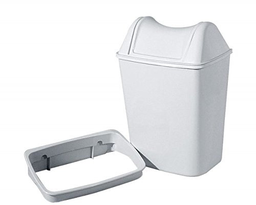 Abfalleimer Mülleimer Kunststoff Weiß 8 Liter