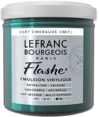 Lefranc Bourgeois Flashe Acrylique Pot 125ml Vert Émeraude (Imit.)