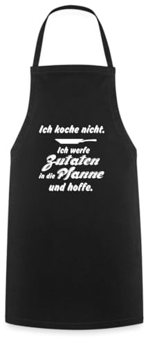 Spreadshirt Ich koche nicht Ich werfe Zutaten Geschenk Für Köche Kochschürze, One size, Schwarz