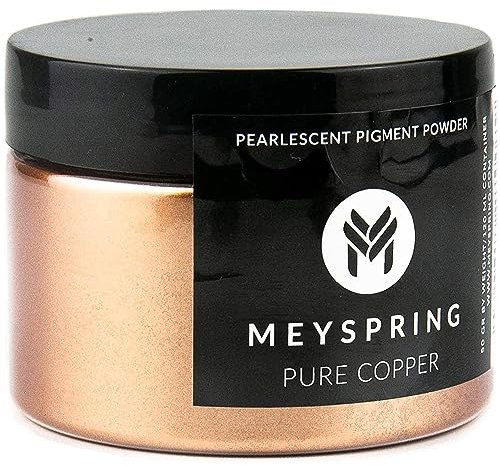 MEYSPRING Epoxidharz-Farbpigment - 2 Ton Glimmerpulver für Epoxid- und Harzkunst - keine Lust oder Rückstände - tolle Zellen ohne Harzblast - gut für Kunstharz, Ökopoxy, UV-Kunstharz 50g Pure Copper