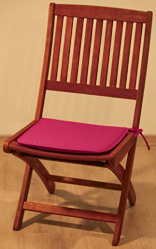 Générique Dessus Chaise Carre Les 2 Rose Fushia Traitement Special Exterieur Resistant AU UV Anti Tache DEPERLANT Jardin Exterieur BISTROT Galette