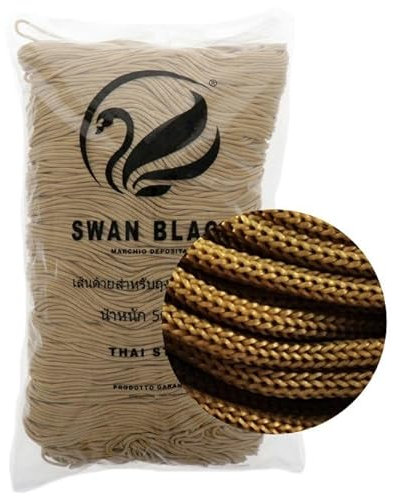 cordini swan black, 500g e assortimento accessori per borse (oro)