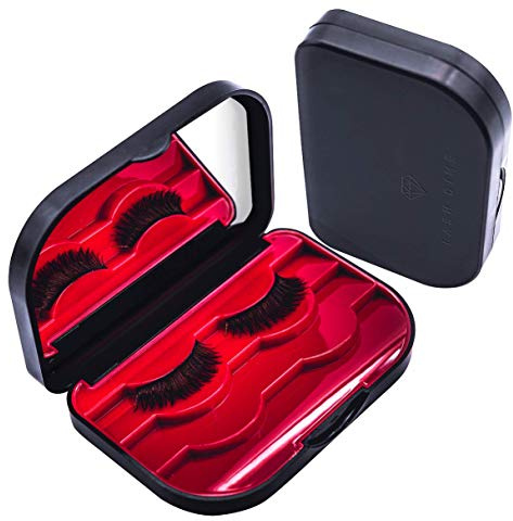 Lash Dime 3 Tier Eyelash Case - Holder, Easy to Open Lash Storage Case, Lash Case Perfect for Travel, Eyelash Holder Organizer, False Eyelash Case, Mirror Included