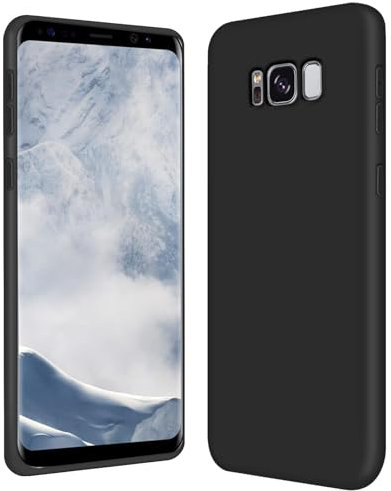 CoolGadget Schutzhülle TPU für Samsung Galaxy S8 Plus, Silikonhülle, stoßfest, Kratzfest, kabelloses Laden, weiche Innenseite, Schwarz