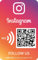 MESSAGENES | Aufkleber Instagram mit QR | 1 Rechteckige Einheit | QR NFC wiederverwendbar | Premium-Materialien | Soziale Medien | Installation an Wand, Theke, Geschäftsfenster oder Geschäftsfenster
