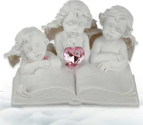 mtb more energy Angelo decorativo Reading Little Angels – Angelo custode figura angelo cherubina, altezza 11 cm, decorazione angelo bambino