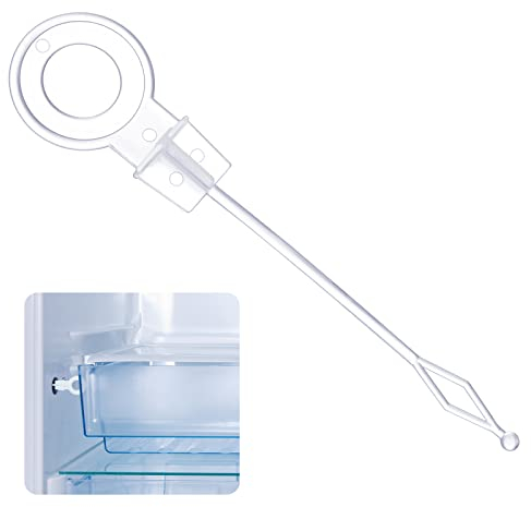 Universal Fridge Plunger Fridge Freezer Drain Hole Fridge Plastic Plunger White Small Plunger Mini Fridge Drain Hole Cleaning Tool Fridge Accessories Drain Unblocker for Cleaning Refrigerator