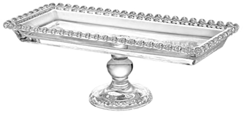 Cabilock Plateau De Service en Verre Transparent avec Cloche, PréSentoir à GâTeau Multifonction De 30 Cm, IdéAl pour GâTeaux, Desserts Et Fruits