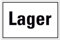 Schild Lager 20cm x 30cm Aus Robustem PVC - Stoß- und Kratzfest in Weiß/Schwarz - Hinweisschild Mit UV-Schutz und Selbstklebender Rückseite