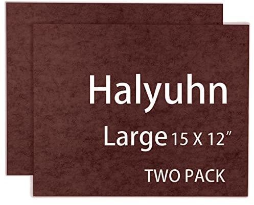 Halyuhn 8 MM Thick Felt Furniture Pads (2 Pack), 15’’ x 12’’ Brown Felt Pads for Furniture, Cuttable Felt Furniture Pads for Hardwood Floors, Thick Felt Sheets for Crafts (Non-Adhesive)