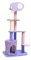 56 Pollici Tiragraffi A Torre Per Gatti Al Coperto, Multi-Livello Viola Simpatico Albero Per Gatti Viola Rosa Unico Condo Per Gatti Con Tiragraffi Amaca Condo,L