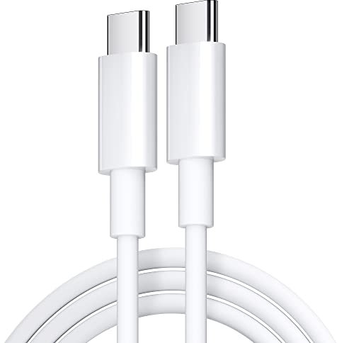 Kiuet USB C to USB C Charging Cable 1.8M, 100W/20V 5A Fast Charging, Compatible with iPhone 15, MacBook Pro/Air, iPad Pro/Air/iPad Mini 6, Galaxy S22/S21 Ultra, Pixel 7 6